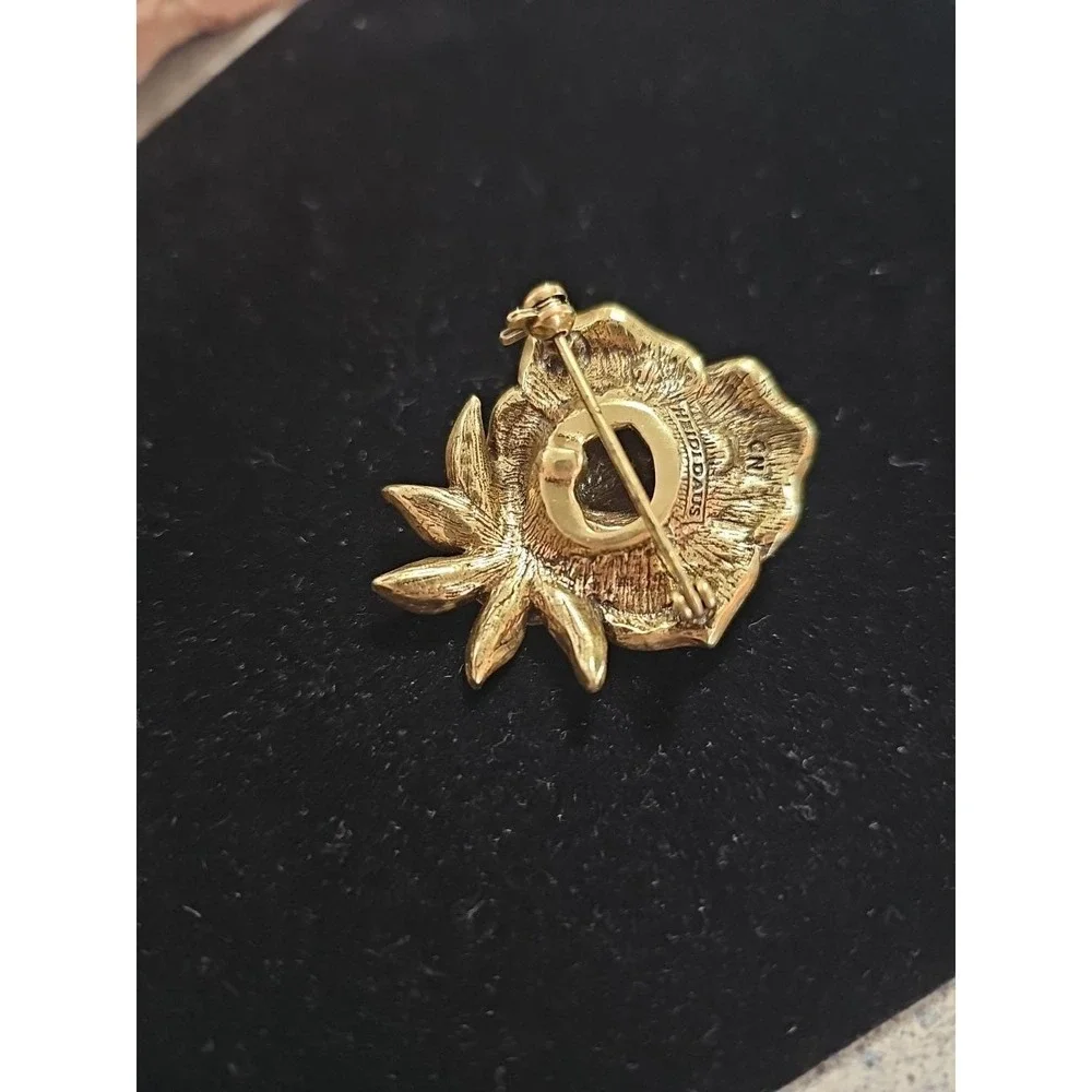 Heidi Daus Rose‎ Brooch Pin. Vintage. Lovely